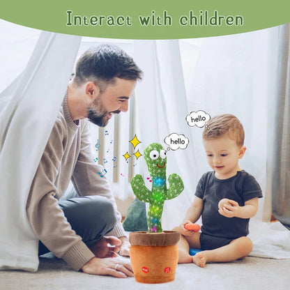 Dancing Cactus For Kids Toy – Talking, Singing, Repeating Plush, USB Rechargeable, Interactive Baby & Toddler Toy, Fun Gift