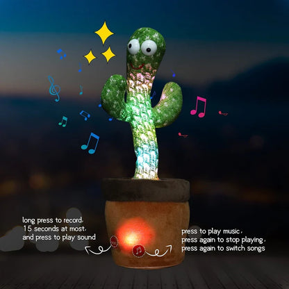 Dancing Cactus For Kids Toy – Talking, Singing, Repeating Plush, USB Rechargeable, Interactive Baby & Toddler Toy, Fun Gift