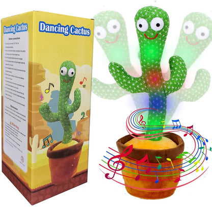 Dancing Cactus For Kids Toy – Talking, Singing, Repeating Plush, USB Rechargeable, Interactive Baby & Toddler Toy, Fun Gift