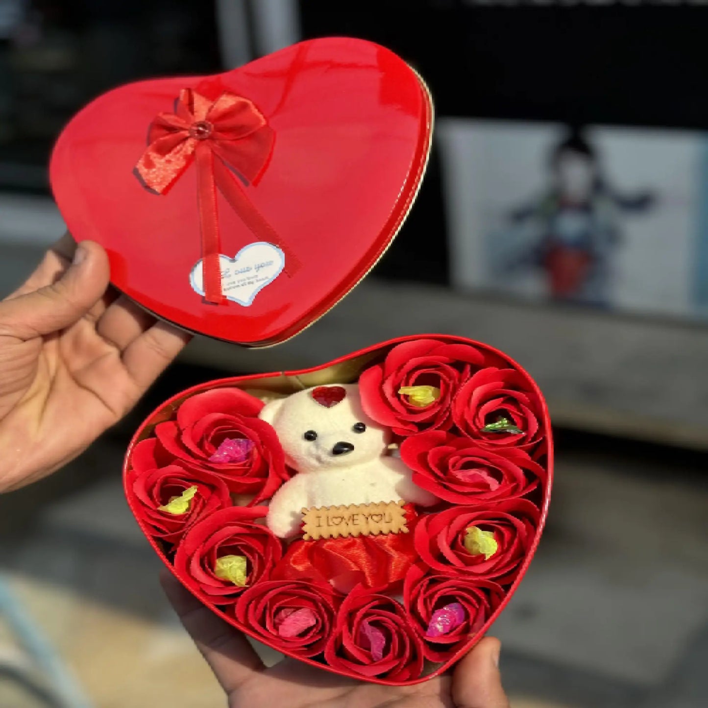 Cute Heart Bear Box