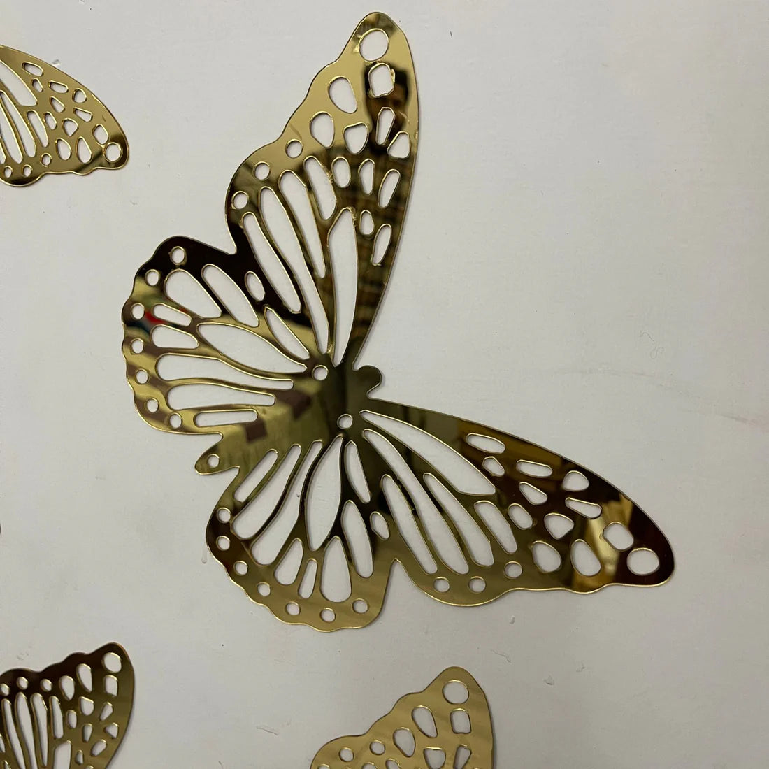 Acrylic Mirror Butterflies Set for Wall Decor