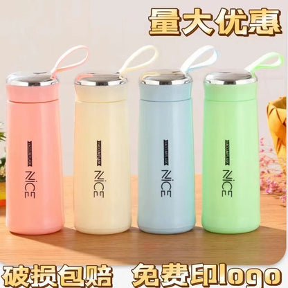 Nice Glass Water Bottle with Plastic Coated Cover and Lid